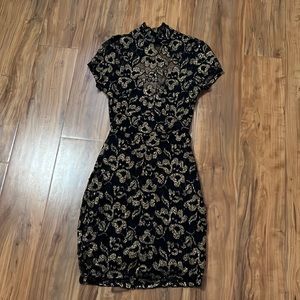 Lucy in the Sky high-neck backless dress SM